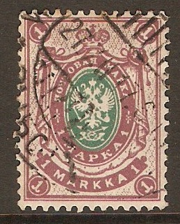 Finland 1901 1m Green and purple. SG165.